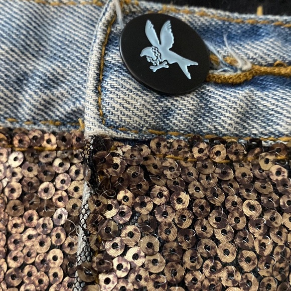 Rare One Teaspoon Sequin Romeos Jean Shorts - Picture 5 of 9
